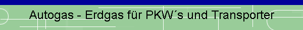 Autogas - Erdgas f�r PKW�s und Transporter